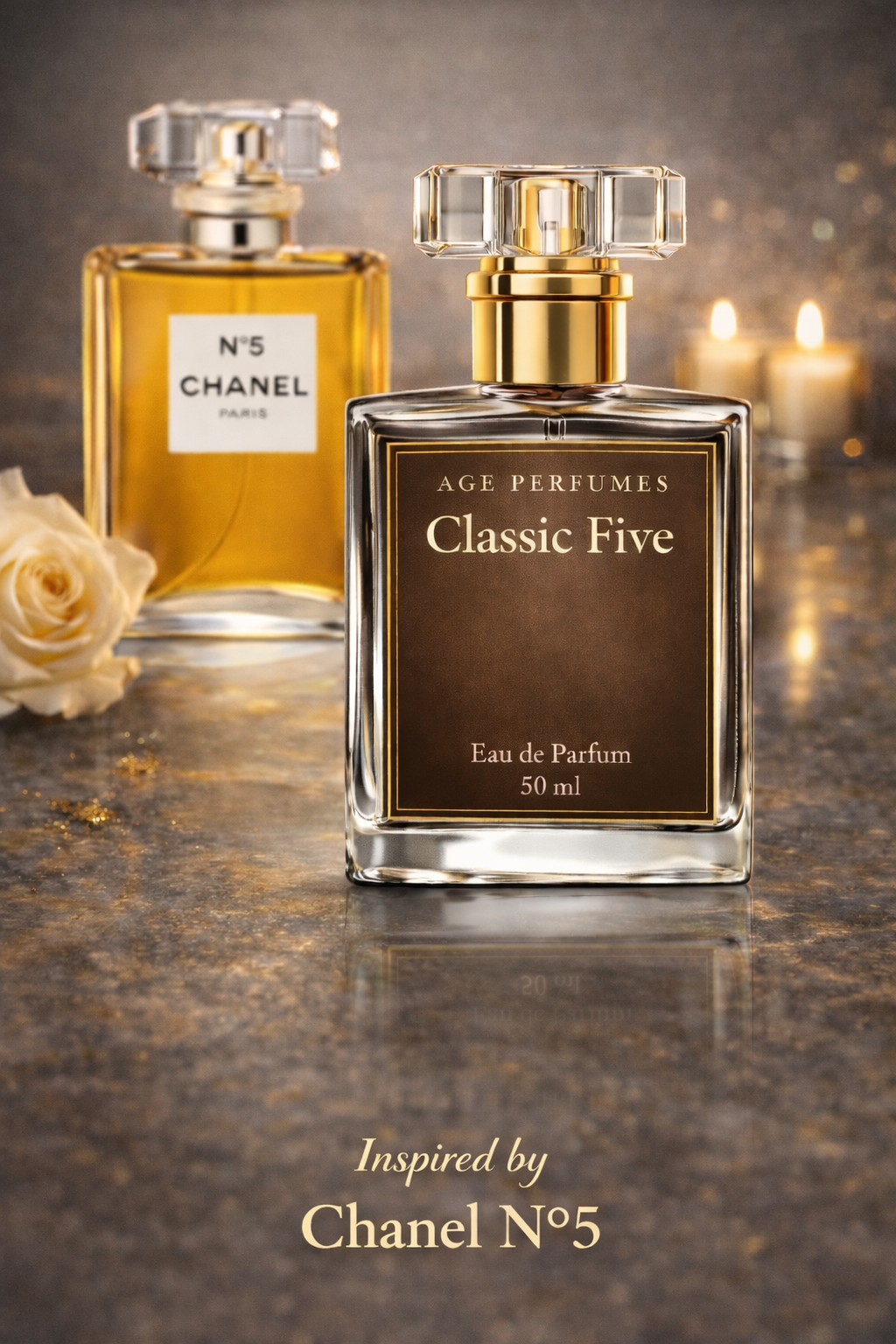 AGE Perfumes Classic Five 50ml Eau de Parfum – Inspired by chanel No.5 100% authentic