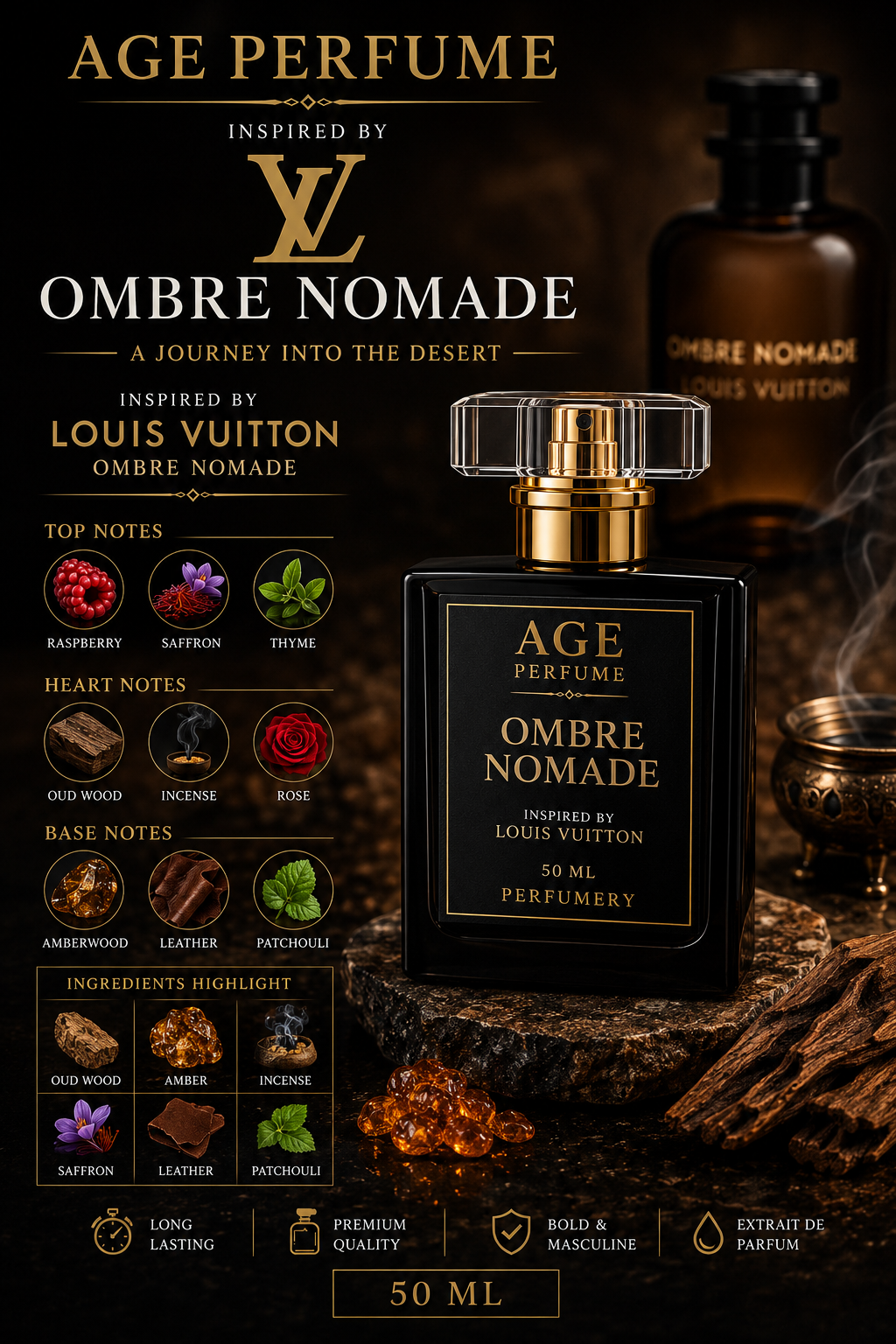 OUD NOMADE – Inspired by Ombre Nomade Louis vuitton